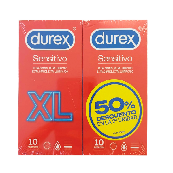 DUREX SENSITIVO XL PRESERVATIVOS 2X10 UDS PROMO