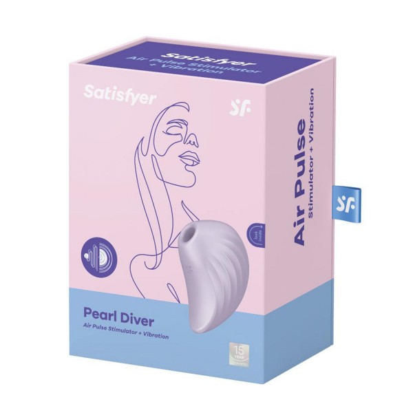 Satisfyer pearl diver estimulador y vibrador de aire violeta 1un